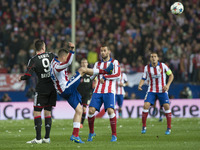 Jose Maria Gimenez of Atletico Madrid  during the UEFA Champions League round of 16 match between Club Atletico de Madrid and Bayer 04 Lever...