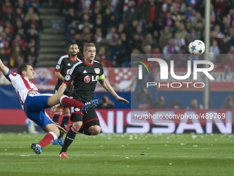 Player of  Bayer 04 Leverkusen during the UEFA Champions League round of 16 match between Club Atletico de Madrid and Bayer 04 Leverkusen at...