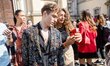 Irama seen outside the Etro show during Milan Fashion Week Spring/Summer 2020 on September...