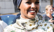 Halima Aden seen outside the Etro show during Milan Fashion Week Spring/Summer 2020 on Sep...