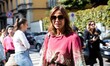 Cristina Parodi seen outside the Etro show during Milan Fashion Week Spring/Summer 2020 on...