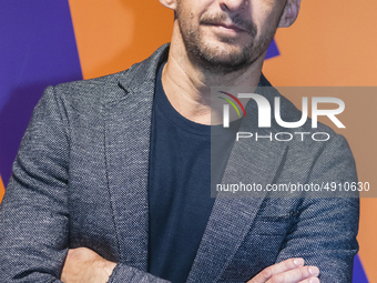 Director Alejandro Amenabar attends a meeting with TAI university students at Ideal cinema on September 23, 2019 in Madrid, Spain.  (
