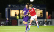 L-R Laura Agard of Fiorentina and Danielle van de Donk of Arsenal during UEFA Women's Ch...