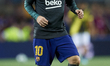 Lionel Messi of Barcelona during the warm-up before the UEFA Champions League group F matc...