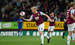 Ben Mee of Burnley celebrates at the final whistle of the Premier League match between Bur...