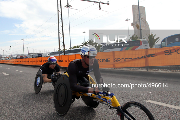 The british David Weir won the Lisbon Half-Marathon Wheelchair Racing 2015 on the 22th of March, 2015, in 43 minutes and 21 seconds. ( Photo...