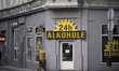 A 24 hour alcohol shop is seen in central  Bydgoszcz, Poland on October 9, 2019. 