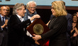 Roman Polanski (L) and Catherine Deneuve attend Award Ceremony of the Lumiere Prize in Lyo...