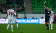 Gergo Lovrencsics of Hungary got his first yellow card during the Hungary and Azerbaijan E...