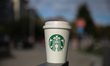 A Starbucks Coffe Cup  is seen in Stuttgart, Germany on October 20, 2019 