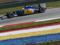 Swedish Marcus Ericsson of Sauber F1 Team in action during second practice session of Malaysian Formula One Grand Prix at Sepang Interationa...