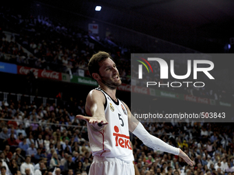 Real Madrid's Spanish player Rudy Fernandez during the Turkish Airlines Euroleague 2014/15 match between Real Madrid and Maccabi Tel Aviv, a...