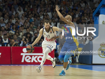 Sergio Rodriguez  player of Real Madrid  during the Euroleague basketball Group E round 12 match Real Madrid vs Macabi Electra Tel Aviv at t...