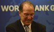 World Bank Group President, David Malpass gestures at a press conference during his three...