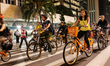 Thousands of cyclists protest in favor of the construction of bike lanes on Paulista Avenu...