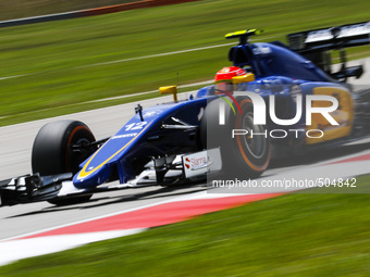  Brazilian Felipe Nasr of Sauber F1 Team in action during third practice session of the Malaysian Formula One Grand Prix at Sepang Internati...