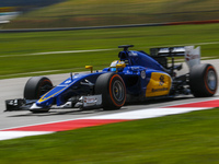 Swedish Marcus Ericsson of Sauber F1 Team in action during third practice session of the Malaysian Formula One Grand Prix at Sepang Internat...