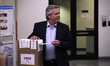 Alberto Fernandez, presidential candidate for Todos party, votes this morning at a polling...