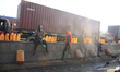 People displays a gallon of fuel along apapa sea port  in Apapa, Lagos, Nigeria, on 30 Oct...