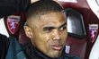 Juventus forward Douglas Costa (11) waits on the bench during the Serie A football match n...