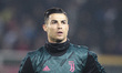 Juventus forward Cristiano Ronaldo (7) warms up before the Serie A football match n.11 TOR...