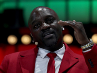 Global artist and Chairman and co-founder of Akoin, Akon speaks during the annual Web Summit technology conference in Lisbon, Portugal on No...