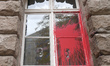 A view of domages caused by unknown rioters to the Police Penalty Administrative Office in...