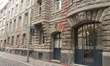 A view of domages caused by unknown rioters to the facade of the Police Penalty Administra...
