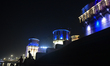 Decorations on the ghats of the river Ganga, on zn eve of Dev Deepawali in Varanasi, India...
