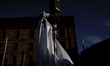 Nazarenes of the brotherhood of silence during the procession in Astorga (Leon), March 31,...