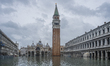 Piazza San Marco, the main square of Venice is the most affected by the flood and the high...