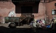 Moroccan tanneries outside Bab Debbagh, Marrakech, MoroccoThe tanners work in inhumane co...