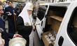  Patriarch Filaret (C), the leader of the Ukrainian Orthodox Church of the Kyiv Patriarcha...