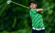 Photo action of Angel Hii , Malaysia tee off during 21st Sarawak International Junior Golf...
