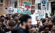  Students participate in the fourth global climate strike "Friday for the future" in Rome...