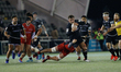  George McGuigan of Newcastle Falcons makes a break during the Greene King IPA Championshi...