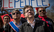Jean Luc Melanchon  during a protest as part of a national mobilization against the govern...