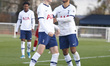 Jamie Bowden of Tottenham Hotspur celebrates his goal and his Hat-Trickduring Premier Le...