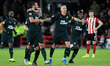  Jonjo Shelvey celebrates with his team mates after scoring Newcastle United's 2nd goal wh...