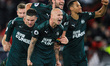  Jonjo Shelvey celebrates with his team mates after scoring Newcastle United's 2nd goal wh...