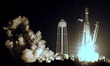 A SpaceX Falcon Heavy rocket carrying satellites for the U.S. Air Force successfully launc...