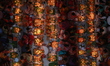Hindu devotees sit with Prodip and pray to God at the Shri Shri Lokanath Brahmachari Ashra...