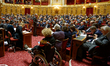 French Labour Minister Muriel Penicaud  attends in her Wheelchair at the session of questi...