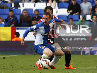 BARCELONA - april 12- SPAIN: Benat and Alvaro in the match between RCD Espanyol and Athletic Club, for the week 31 of the Liga BBVA, played...