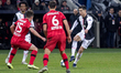 Julian Baumgartlinger of Leverkusen and Cristiano Ronaldo of Juventus Turin during the UEF...