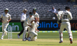 New Zealand player Neil Wagner catches David Warner out  during day one of the First Test...