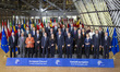 Family photo of the European Leaders. Bulgaria 's Prime Minister Boyko Borissov, Malta 's...