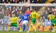 Kelechi Iheanacho (14) of Leicester City has an early shot at goal during the Premier Lea...