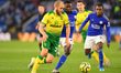 Teemu Pukki (22) of Norwich City during the Premier League match between Leicester City a...