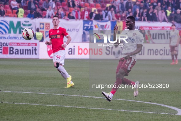 April 11, 2015: Fredua Benson Erchiah #9 of Rapid Bucharest  in action during the Liga I game between  FC Dinamo Bucharest ROU and FC Rapid...